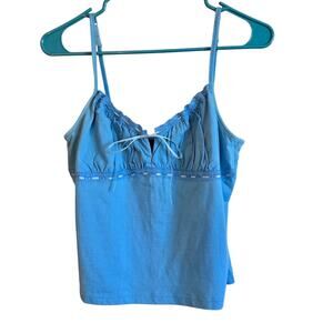 Express y2k blue babydoll crop top size medium